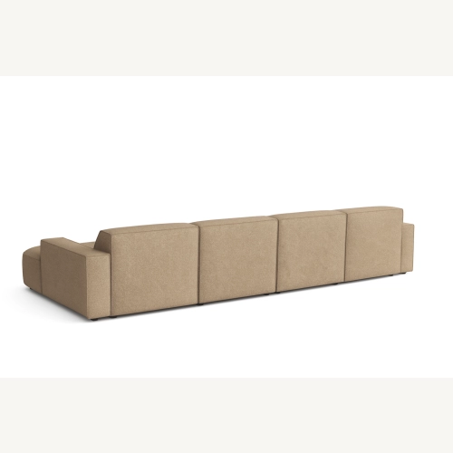 Olio Nobile Nowoczesna sofa w kształcie litery U Tkanina Raven 34
